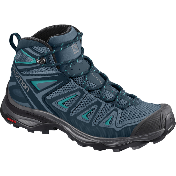 Salomon X ULTRA MID 3 AERO W Zapatillas Trekking Mujer - Azul Marino / Negras - Colombia (50219-YJTB